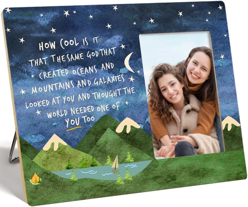 OTINGQD Inspirational Gifts Picture Frames,Christian Gift for Kids,Motivational Gifts for Teens,Encouragement Gift for Friends,Same God Creation Photo Frame - Image 1